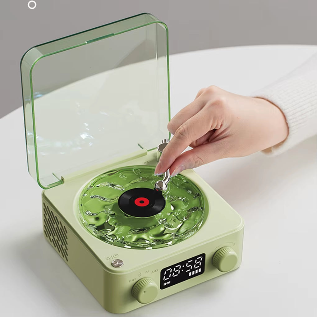 Mini Retro White Noise Bluetooth Speaker Portable Vintage Sleep Aid Bluetooth Speaker Subwoofer with RGB Light Support TF Card